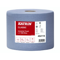 Produktbild för Handdukspapper katrin 464118 classic, industriell, blå, 2 ru...