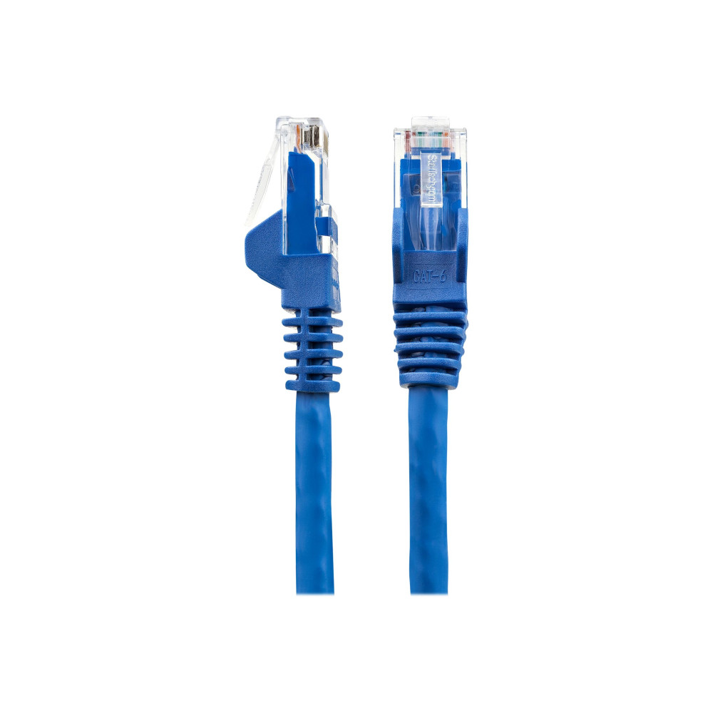 Produktbild för StarTech.com 5m LSZH CAT6 Ethernet Cable, 10 Gigabit Snagless RJ45 100W PoE Network Patch Cord with Strain Relief, CAT 6 10GbE UTP, Blue, Individually Tested/ETL, Low Smoke Zero Halogen - Category 6 - 24AWG (N6LPATCH5MBL) - patch-kabel - 5 m - blå