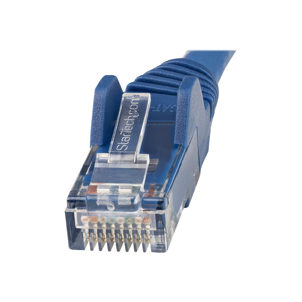 Produktbild för StarTech.com 5m LSZH CAT6 Ethernet Cable, 10 Gigabit Snagless RJ45 100W PoE Network Patch Cord with Strain Relief, CAT 6 10GbE UTP, Blue, Individually Tested/ETL, Low Smoke Zero Halogen - Category 6 - 24AWG (N6LPATCH5MBL) - patch-kabel - 5 m - blå