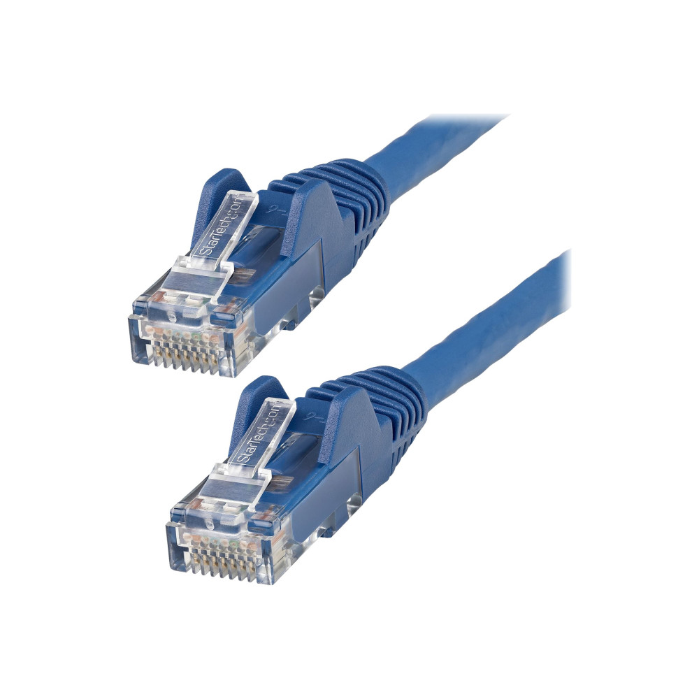 Produktbild för StarTech.com 15m LSZH CAT6 Ethernet Cable, 10 Gigabit Snagless RJ45 100W PoE Network Patch Cord with Strain Relief, CAT 6 10GbE UTP, Blue, Individually Tested/ETL, Low Smoke Zero Halogen - Category 6 - 24AWG - patch-kabel - 15 m - blå