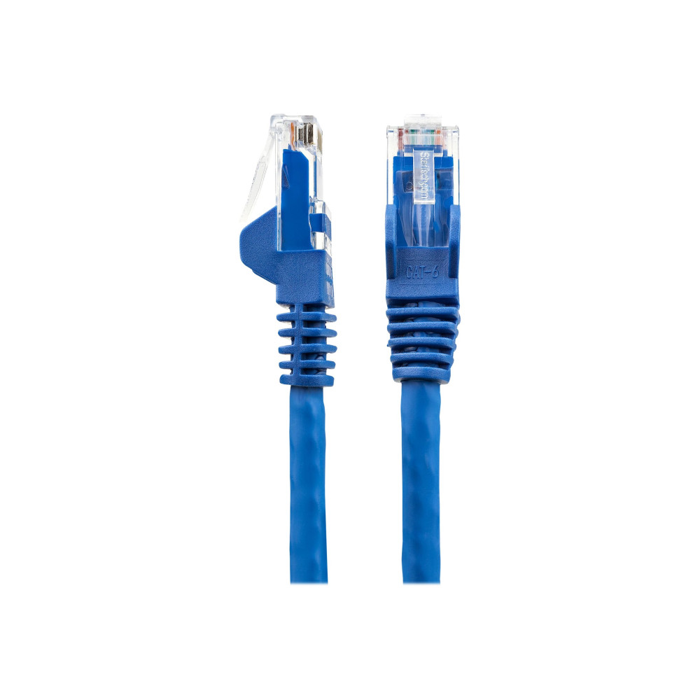 Produktbild för StarTech.com 15m LSZH CAT6 Ethernet Cable, 10 Gigabit Snagless RJ45 100W PoE Network Patch Cord with Strain Relief, CAT 6 10GbE UTP, Blue, Individually Tested/ETL, Low Smoke Zero Halogen - Category 6 - 24AWG - patch-kabel - 15 m - blå