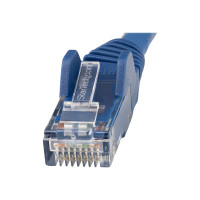 Produktbild för StarTech.com 15m LSZH CAT6 Ethernet Cable, 10 Gigabit Snagless RJ45 100W PoE Network Patch Cord with Strain Relief, CAT 6 10GbE UTP, Blue, Individually Tested/ETL, Low Smoke Zero Halogen - Category 6 - 24AWG - patch-kabel - 15 m - blå