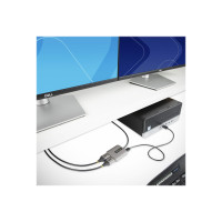Produktbild för StarTech.com 2-Port DisplayPort MST Hub, Dual 4K 60Hz, DP to 2x DisplayPort Monitor Adapter, DP 1.4 Multi-Monitor Video Adapter w/ 1ft Built-in Cable, USB Powered, Windows Only - Multi Stream Transport Hub (MST14DP122DP) - hubb - 2 portar