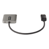 Produktbild för StarTech.com 2-Port DisplayPort MST Hub, Dual 4K 60Hz, DP to 2x DisplayPort Monitor Adapter, DP 1.4 Multi-Monitor Video Adapter w/ 1ft Built-in Cable, USB Powered, Windows Only - Multi Stream Transport Hub (MST14DP122DP) - hubb - 2 portar