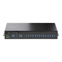 Produktbild för StarTech.com 16-Port Industrial USB 3.0 Hub 5Gbps, Metal, DIN/Surface/Rack Mountable, ESD Protection, Terminal Block Power, up to 120W Shared USB Charging, Dual-Host Hub/Switch (5G16AINDS-USB-A-HUB) - hubb - industriell - 16 portar - rackmonterbar
