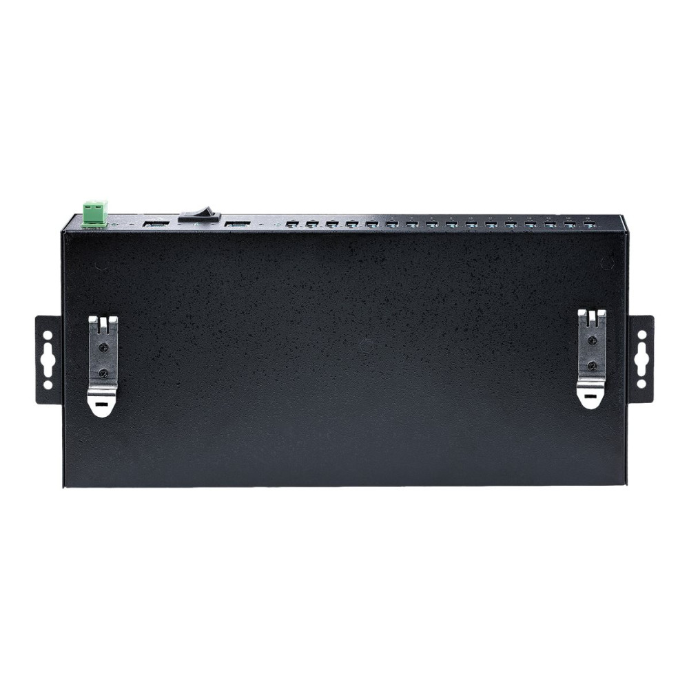 Produktbild för StarTech.com 16-Port Industrial USB 3.0 Hub 5Gbps, Metal, DIN/Surface/Rack Mountable, ESD Protection, Terminal Block Power, up to 120W Shared USB Charging, Dual-Host Hub/Switch (5G16AINDS-USB-A-HUB) - hubb - industriell - 16 portar - rackmonterbar