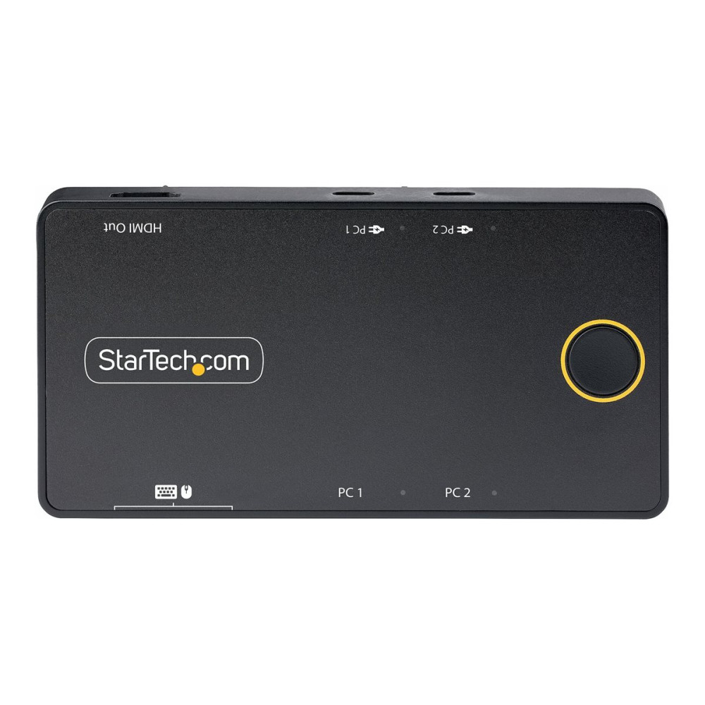 Produktbild för StarTech.com 2-Port USB-C KVM Switch, Single-4K 60Hz HDMI Monitor, Dual-100W Power Delivery Pass-through Ports, Bus Powered, USB Type-C/USB4/Thunderbolt 3/4 Compatible - Small Form Factor (C2-H46-UC2-PD-KVM) - omkopplare för tangentbord/video/mus - 2 port