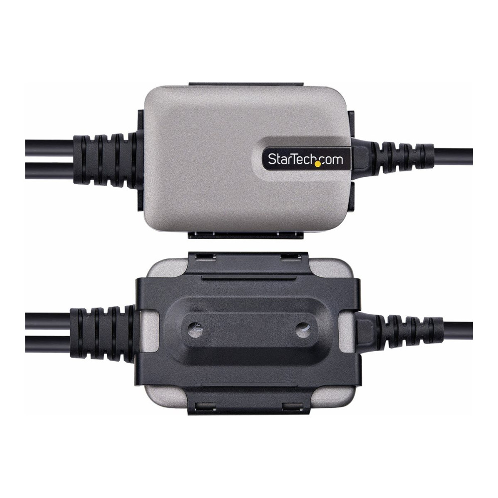 Produktbild för StarTech.com 13ft (4m) 2-Port USB to Serial Adapter Cable, Interchangeable DB9 Screws/Nuts, COM Retention, USB-A to DB9 RS232, FTDI, Level-4 ESD Protection, Windows/macOS/ChromeOS/Linux - Rugged TPE Construction (2P6FFC-USB-SERIAL) - USB / seriell kabel -