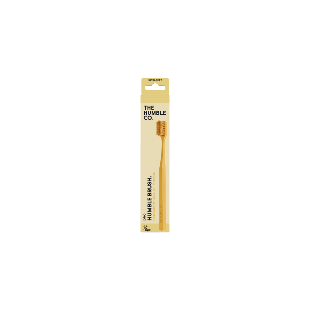 Produktbild för Pro Humble Brush Plant-based - 7k bristles - SOFT - Gul