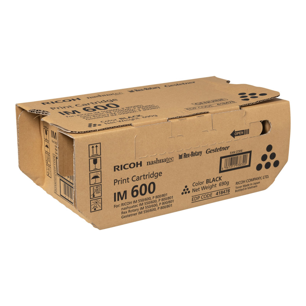 Produktbild för Ricoh IM 600 - svart - original - tonerkassett
