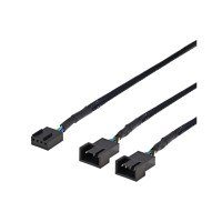 Produktbild för DELTACO - strömdelare - 4-stifts fläktkontakt till 4-stifts fläktkontakt