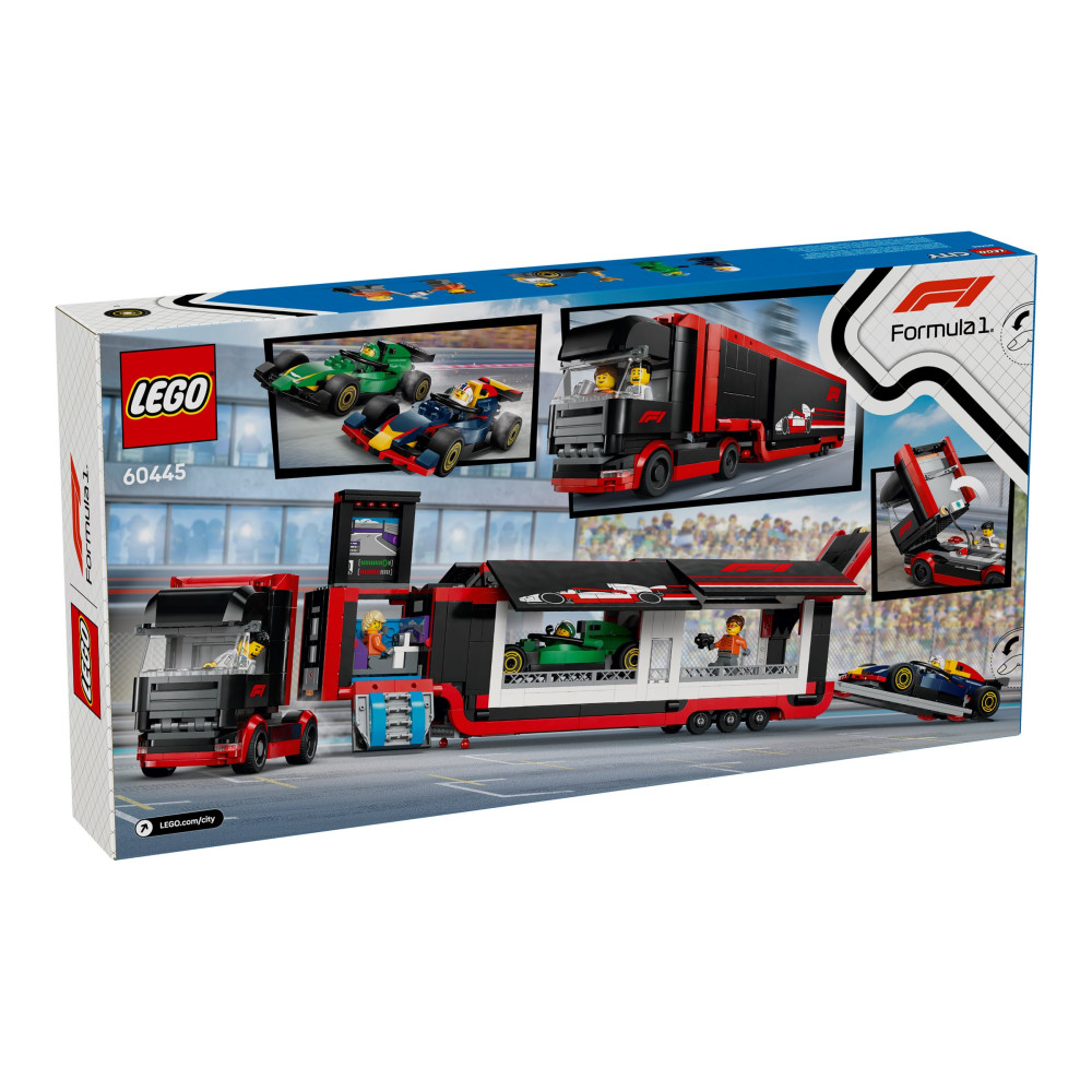 Produktbild för LEGO City 60445 - F1 Lastbil med RB20 & AMR24 F1 Bilar - byggsats