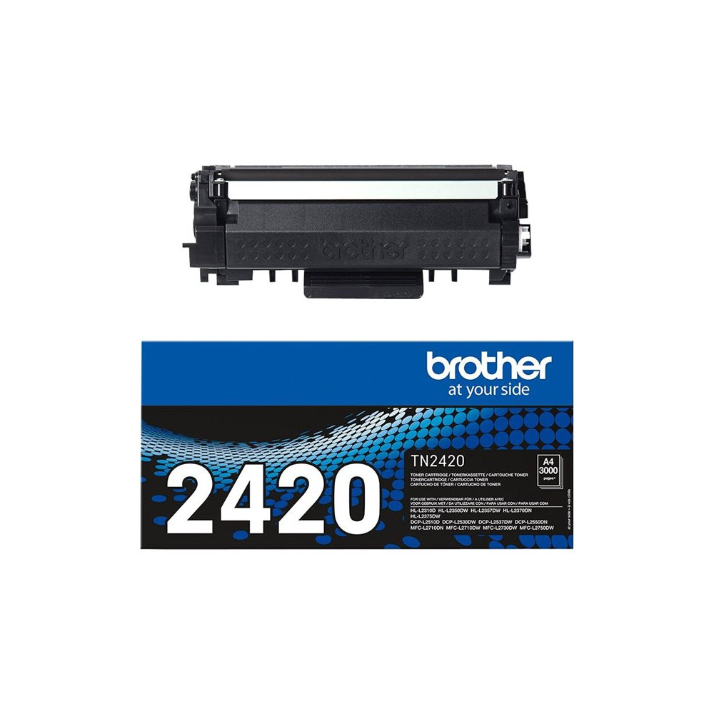 Produktbild för Brother TN2420 - Lång livslängd - svart - original - tonerkassett
