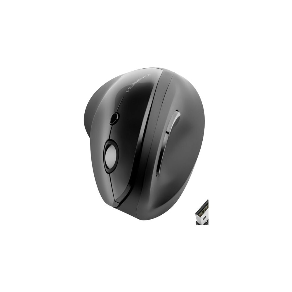 Produktbild för Kensington Pro Fit Ergo Vertical Wireless Mouse - vertikal mus - 2.4 GHz - svart