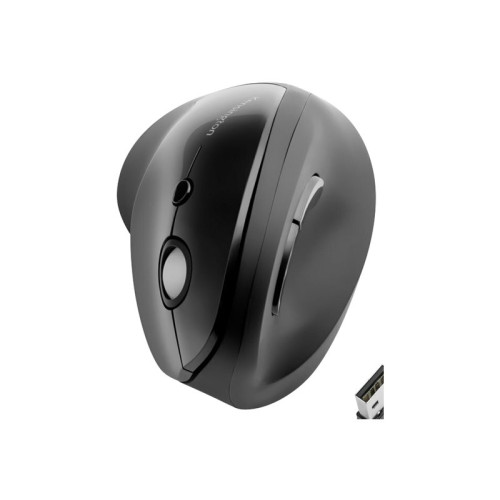KENSINGTON Kensington Pro Fit Ergo Vertical Wireless Mouse - vertikal mus - 2.4 GHz - svart