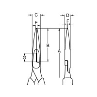 Produktbild för Bahco Spetstång, 1,62 cm, 7,3 cm, 8,5 mm, Polypropylen (PP),...