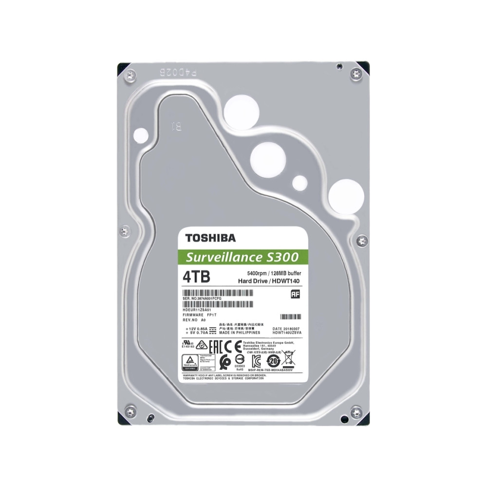 Produktbild för Toshiba S300 Surveillance - hårddisk - 4 TB - SATA 6Gb/s