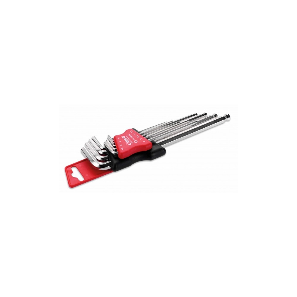 Produktbild för Cimco 110604, Insexnyckel med L-handtag, Metrisk, 9 styck, K...