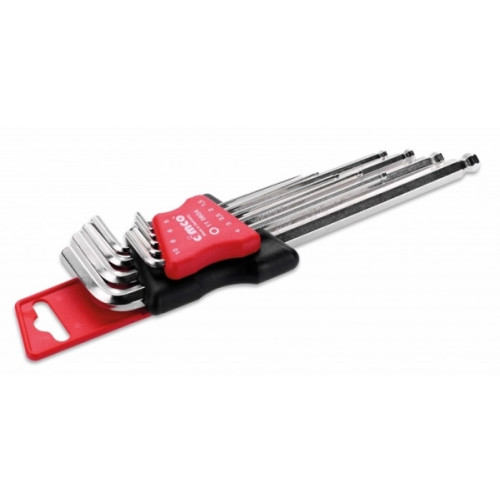 CIMCO Cimco 110604, Insexnyckel med L-handtag, Metrisk, 9 styck, K...