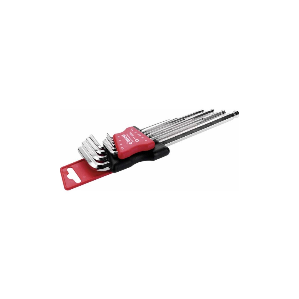 Produktbild för Cimco 110604, Insexnyckel med L-handtag, Metrisk, 9 styck, K...