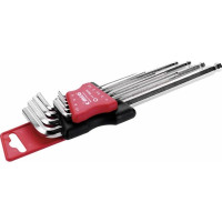 Produktbild för Cimco 110604, Insexnyckel med L-handtag, Metrisk, 9 styck, K...
