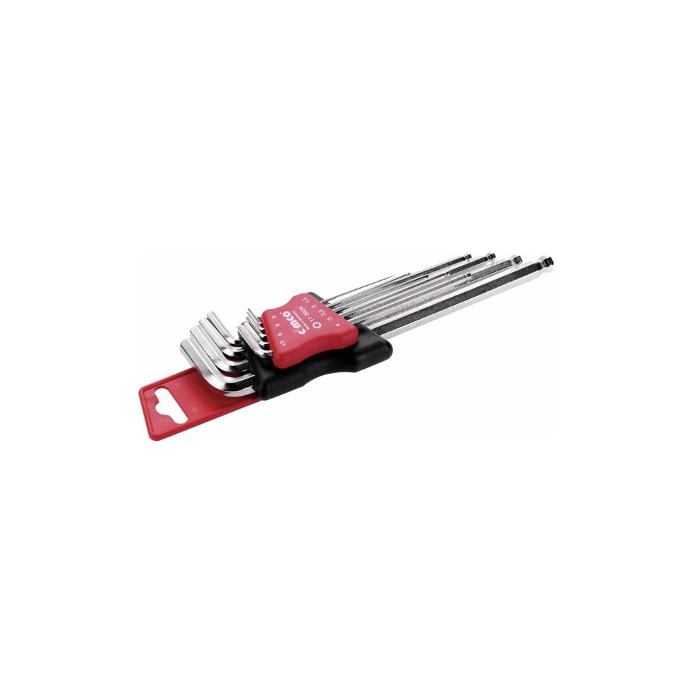 Produktbild för Cimco 110604, Insexnyckel med L-handtag, Metrisk, 9 styck, K...