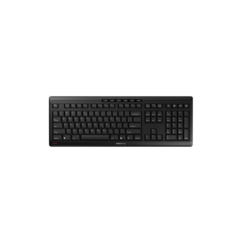 Produktbild för CHERRY STREAM KEYBOARD WIRELESS - tangentbord - USA, internationellt - svart Inmatningsenhet