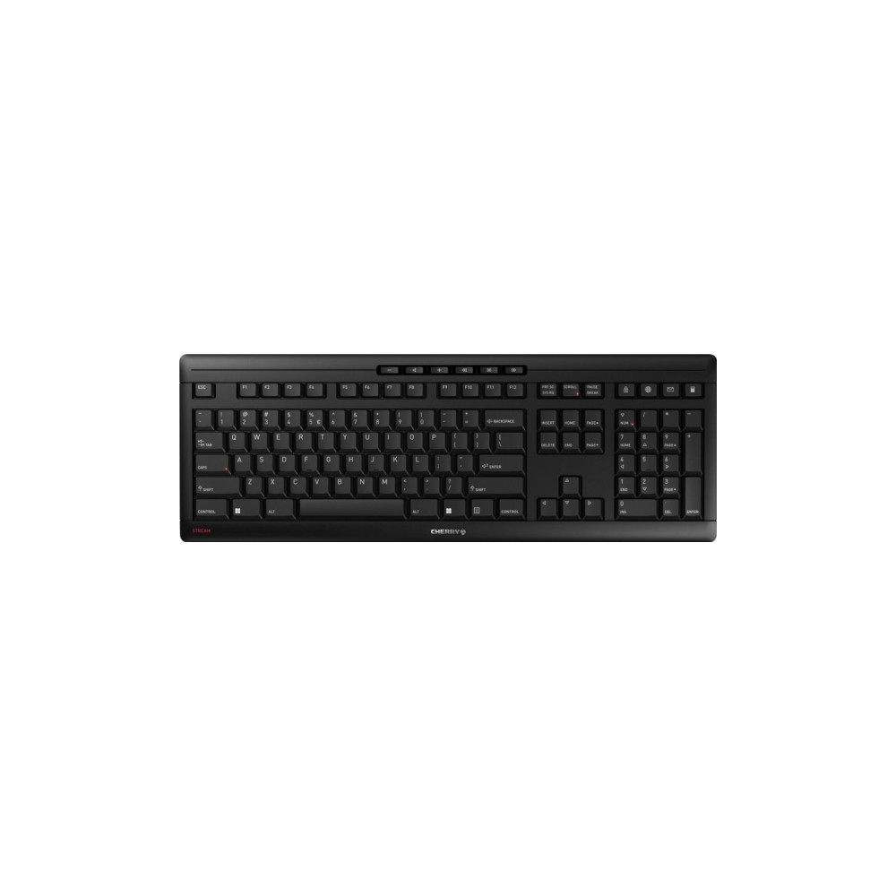 Produktbild för CHERRY STREAM KEYBOARD WIRELESS - tangentbord - USA, internationellt - svart Inmatningsenhet