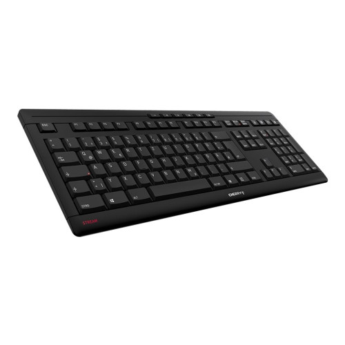 CHERRY CHERRY STREAM KEYBOARD - tangentbord - brittisk - svart Inmatningsenhet