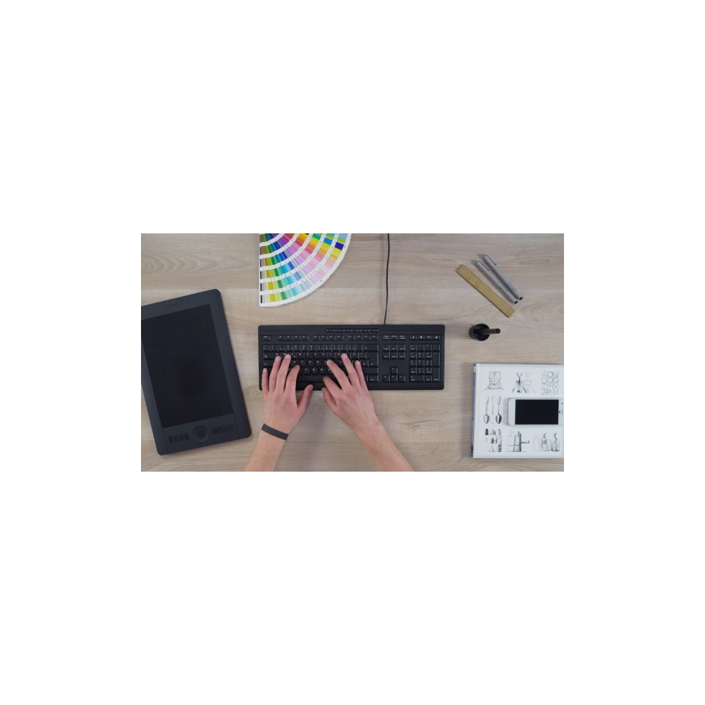Produktbild för CHERRY STREAM KEYBOARD - tangentbord - brittisk - svart Inmatningsenhet