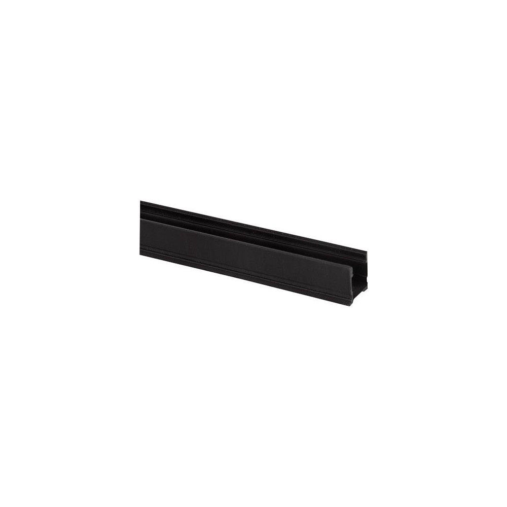 Produktbild för Aluminiumprofil Art High 2 m, svartlackerad U-profil för bel...