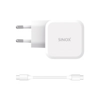 Produktbild för Sinox Macbook USB C 65W GaN ersättningsladdare, inomhus, AC,...
