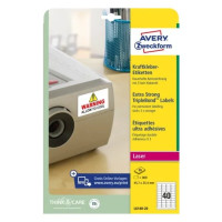 Produktbild för Avery TripleBond Labels L6140 - etiketter - 800 etikett (er) - 25.4 x 45.7 mm