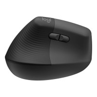 Produktbild för Logitech Lift Vertical Ergonomic Mouse - vertikal mus - Bluetooth, 2.4 GHz - grafit