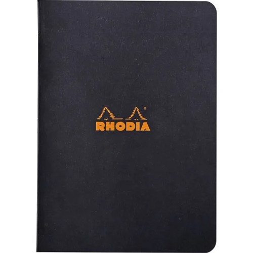 Clairefontaine Rhodia blockhäft  e A5 linjerat – svart omslag – 80 g – 48 s...