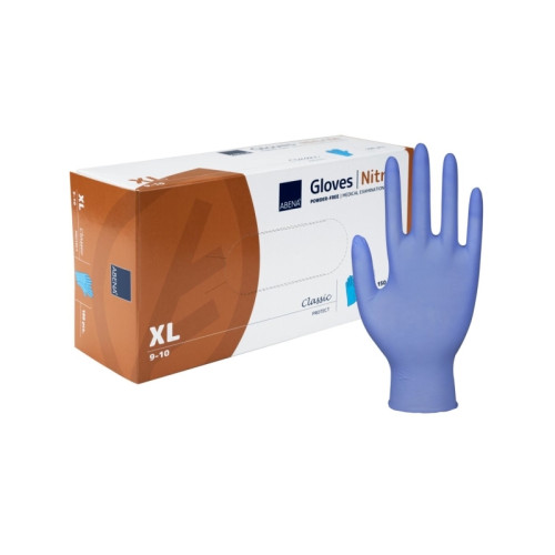 Abena Abena HospiCare - handskar - storlek: 9-10 - extra large - nitrilgummi - blå (paket om 150)