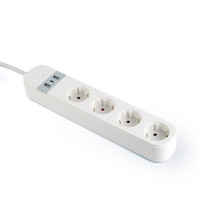 Produktbild för Gembird TSL-PS-S4U-01-W - smart kraftlist - 3680 watt