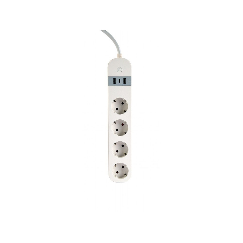 Produktbild för Gembird TSL-PS-S4U-01-W - smart kraftlist - 3680 watt