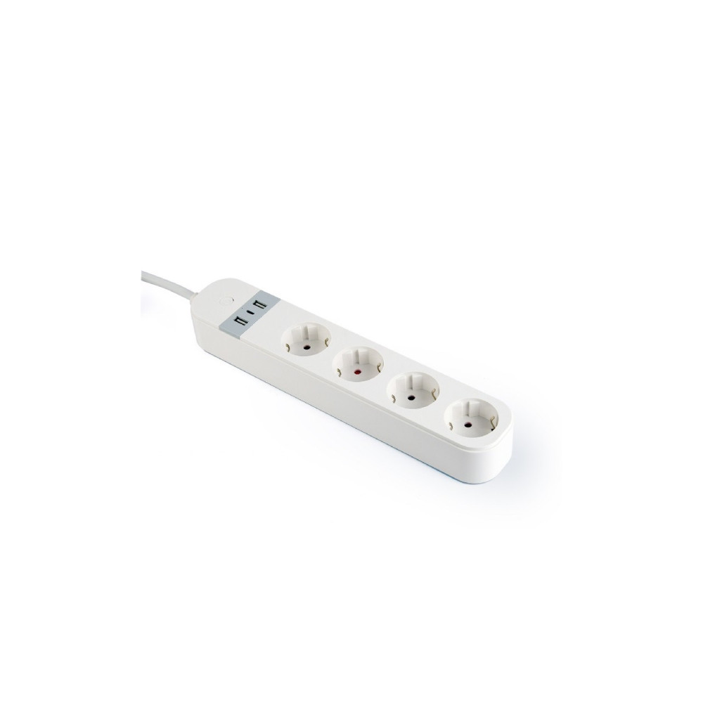 Produktbild för Gembird TSL-PS-S4U-01-W - smart kraftlist - 3680 watt