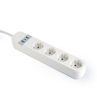 Produktbild för Gembird TSL-PS-S4U-01-W - smart kraftlist - 3680 watt