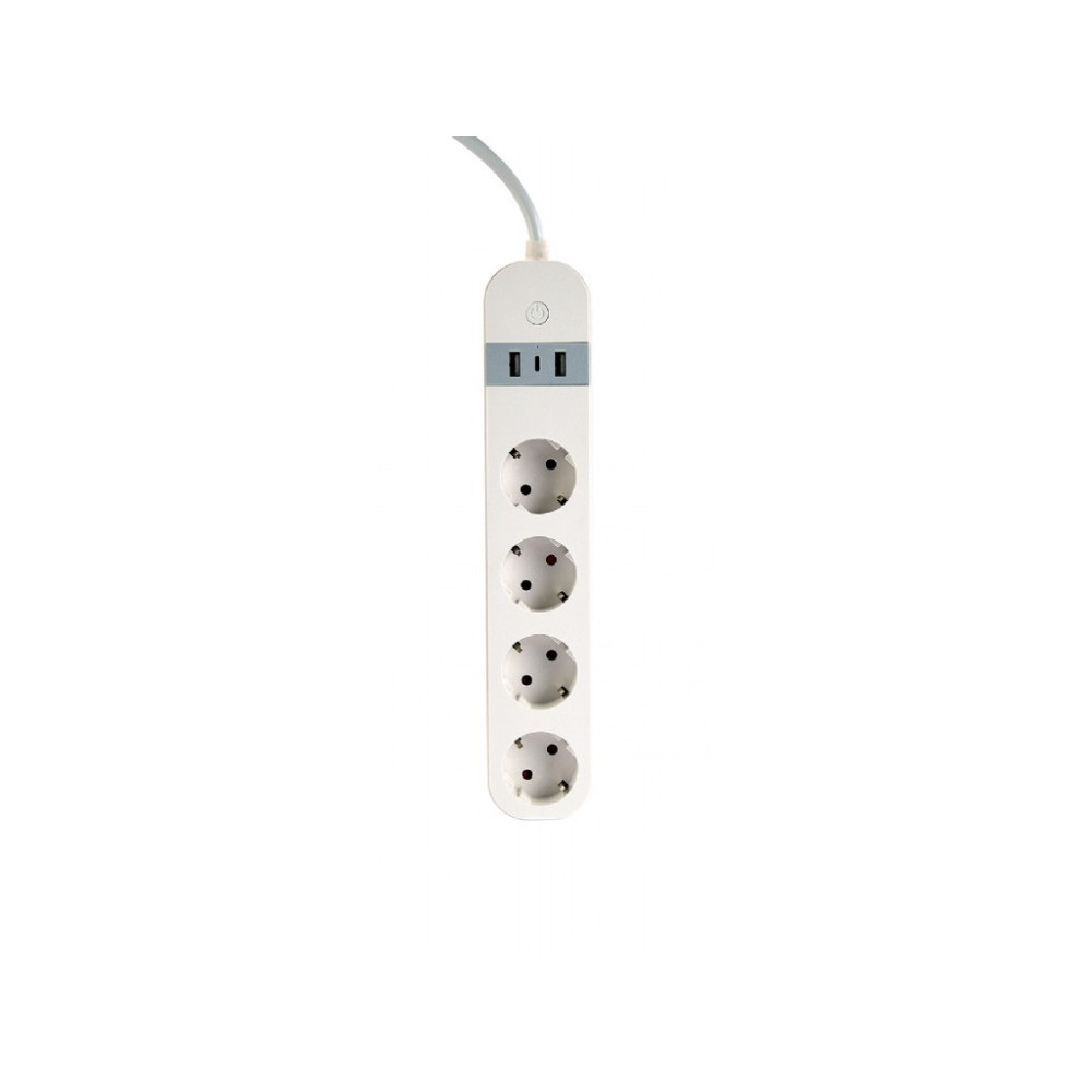 Produktbild för Gembird TSL-PS-S4U-01-W - smart kraftlist - 3680 watt