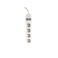 Produktbild för Gembird TSL-PS-S4U-01-W - smart kraftlist - 3680 watt