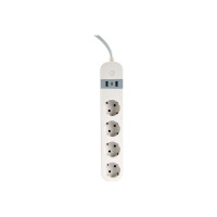 Produktbild för Gembird TSL-PS-S4U-01-W - smart kraftlist - 3680 watt
