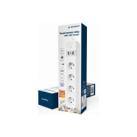 Produktbild för Gembird TSL-PS-S4U-01-W - smart kraftlist - 3680 watt