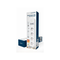 Produktbild för Gembird TSL-PS-S4U-01-W - smart kraftlist - 3680 watt