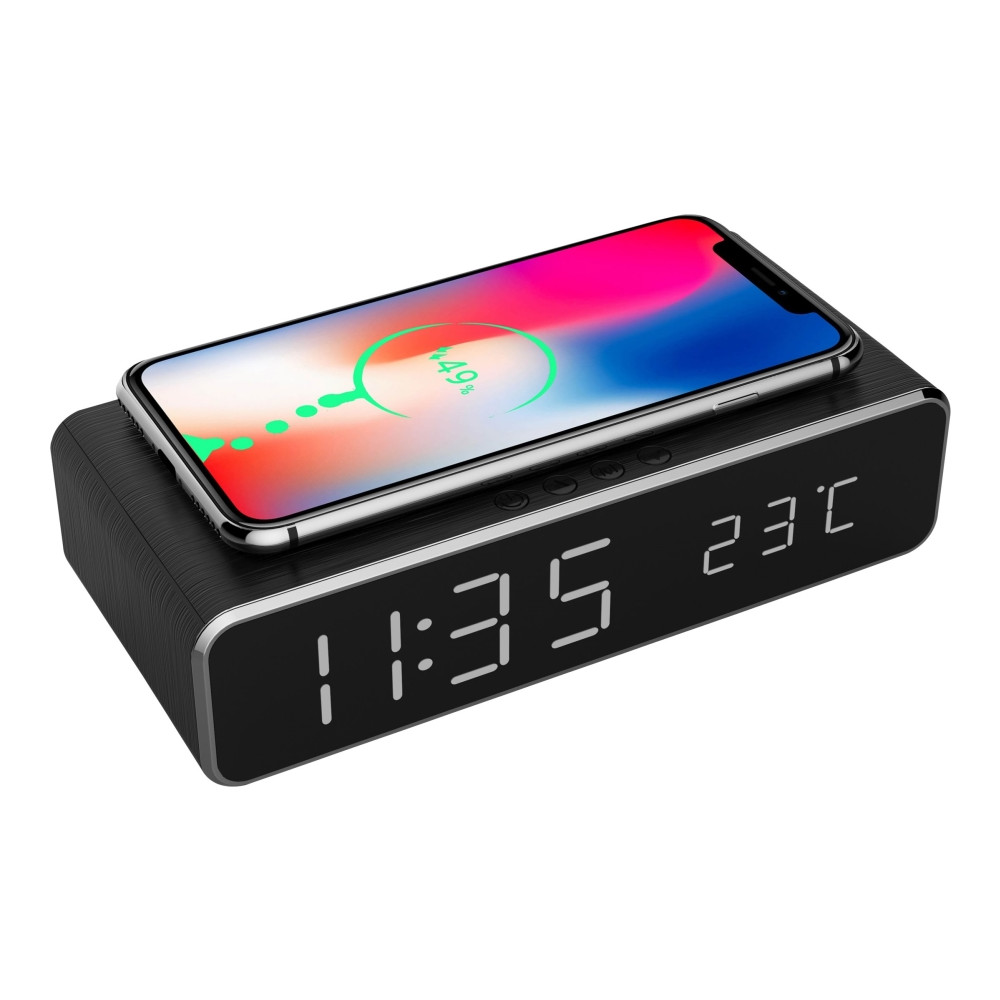 Produktbild för Gembird DAC-WPC-01 - väckarklocka - rektangulär - elektronisk - skrivbord - svart