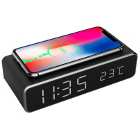 Produktbild för Gembird DAC-WPC-01 - väckarklocka - rektangulär - elektronisk - skrivbord - svart
