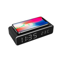 Produktbild för Gembird DAC-WPC-01 - väckarklocka - rektangulär - elektronisk - skrivbord - svart