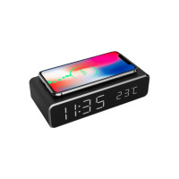 Produktbild för Gembird DAC-WPC-01 - väckarklocka - rektangulär - elektronisk - skrivbord - svart
