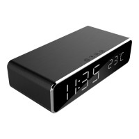 Produktbild för Gembird DAC-WPC-01 - väckarklocka - rektangulär - elektronisk - skrivbord - svart